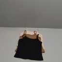 Milumia Girl's 3 Pack Ribbed Knit Camisoles Spaghetti Strap Basic Crop Cami Tops (Multi Black Brown Beige)