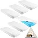 Breling Kids Air Mattress Fitted Sheets Compatible with Intex Cozy Kidz (Sheet Only) Toddler Inflatable Mattress Sheets for Kids Sleepover Party Travel Camping Airbed(White,6 Pcs)