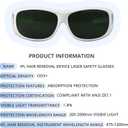 IPL Laser Safety Glasses 200nm-2000nm Protective Goggles for Laser Hair Removal and Cosmetology