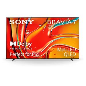 Sony 85 Inch Mini LED QLED 4K Ultra HD TV BRAVIA 7 Smart Google TV with Dolby Vision HDR and Exclusive Features for PlayStation®5 (K-85XR70)