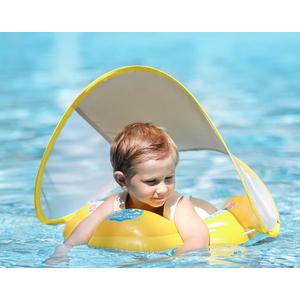 Baby Pool Float with Canopy  UPF50+ Sun Protection  312Month Swim Floaties Size: L