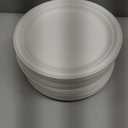 WELLIFE 10 Inch Paper Plates, 125-Pack 100% Compostable Heavy Duty Disposable Plates Bulk, Biodegradable Bagasse, Eco-Friendly, PFAS-Free | BPI Certified | Microwaveable (White)