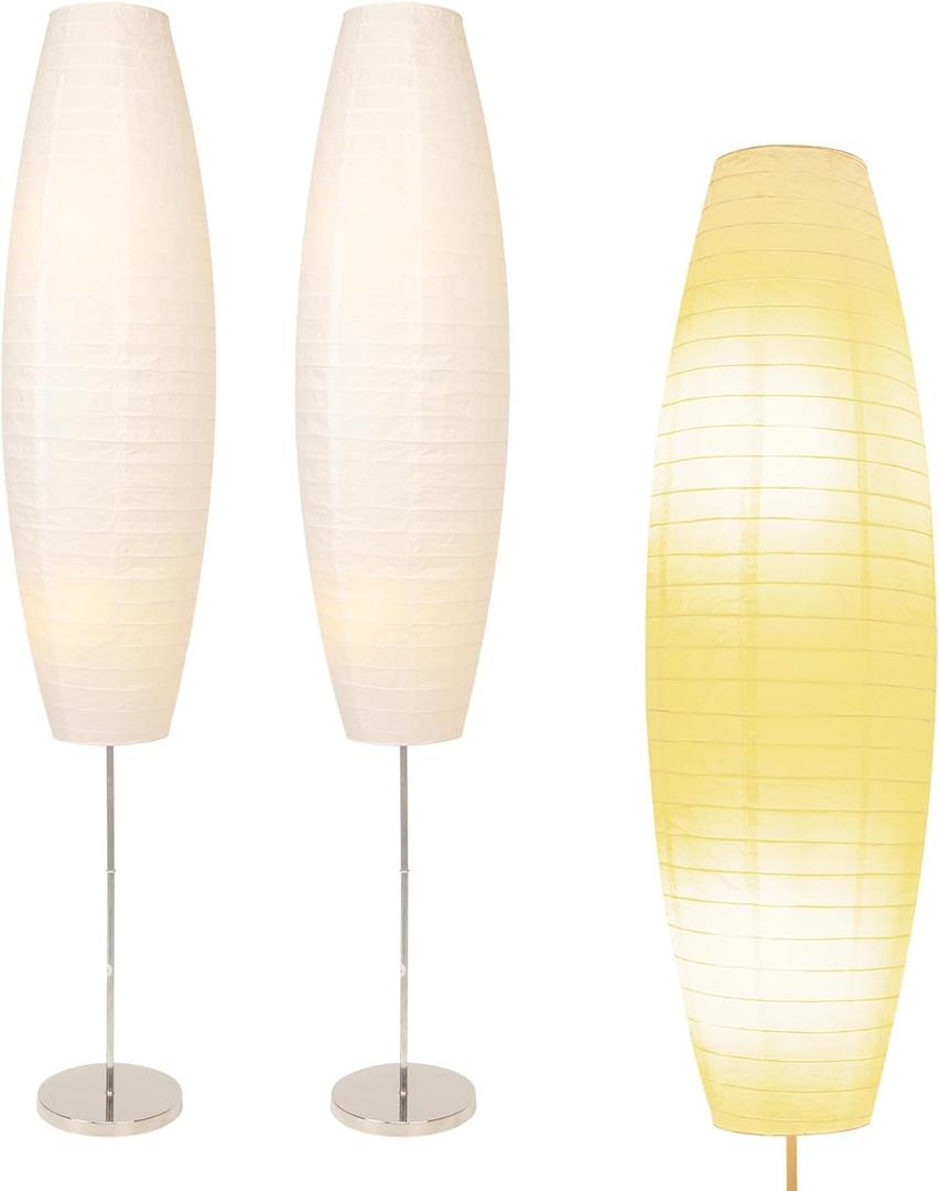 HonoDing Diploma Paper Floor Lamp,Japanese Style Paper Lamps - Rice Papers Floor Lamps-Papers Floor Lamps for Living Room Fits in Modern Room Decor Perfect for Bedroom Decor - 59 Inches Tall (1PCS)