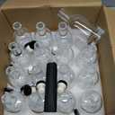 Wine Bottle 16PCS 200 ML Glass Bottles with Lids 6 oz Clear Glass Bottles with Cork Empty Wine Bottle with Stopper for Beverages Drinks Beer Water Soda