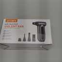 Electric Compressed Air Duster, 170000RPM High-Speed Cordless Air Blower with Rechargeable Battery for Keyboard, PC & Electronics Car Cleaning, Reusable Canned Air Alternative (Black Silver)