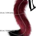 COSYEARS Faux Fur Fox Wolf Tail Animal Dog Furry Tails for Halloween Party Cosplay Accessory (Red)
