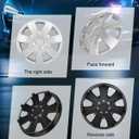 SCITOO 4pcs 15 Inch Silver Hubcaps, Simple Install, Replacement Wheel Covers for Cars, Trucks, SUVs, Beautiful & Durable R15 for Most Cars