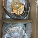 JHY DESIGN Set of 2 Metal Cage LED Lantern Battery Powered Cordless Accent Light with LED Great for Weddings Parties Patio Events for Indoors Outdoors