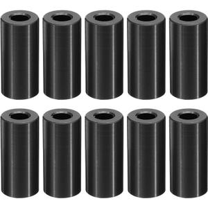 PATIKIL M6 Aluminum Spacers, 10 Pcs Metal Spacer Aluminum M6 x 1/2" OD x 1" L Aluminum Spacer Screw Standoff Round for 1/4" or M6 Screw Bolts