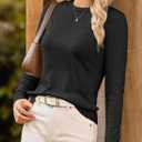 Dokotoo Sweaters for Women Long Sleeve Wool Blend Crewneck Diamond Hollow Out Lightweight Soft Fall Pullover Sweater Tops (Black)