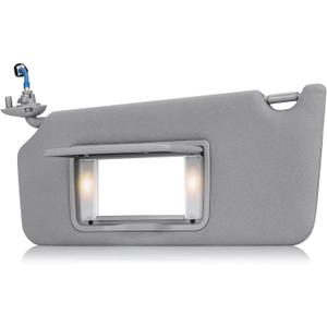 Gray Driver Left Side Sun Visor Replacement Compatible with 2008 2009 2010 2011 2012 Honda Accord Replace 83280TA0A91ZB