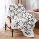 LOMAO Sherpa Fleece Blanket for Mom Cozy Soft Throw Blanket for Women Men Birthday Gifts Dual Sided Couch Sofa Bed Blanket (Grey,51x63)