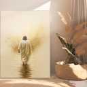 Jesus Walking On Water Canvas Wall Art, Jesus Dove Wall Art, Christian Bible Stories Canvas Wall Art Decor, Modern Religious Prints Artwork for Christian Church Prayer Room Living Room Bedroom 12x16in