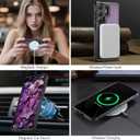 for Samsung Galaxy S25 Ultra Case Wallet Compatible with Magsafe, RFID Blocking Magnetic Card Holder 2 in 1 Detachable Kickstand Shockproof Phone Case for Galaxy S25 Ultra 6.9" Purple
