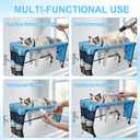 Pet Grooming Hammock for Small Dogs Cats Under 30 lbs, Stainless Steel Bracket, 30-Pound Weight Capacity, Foldable Dog & Cat Grooming Table for Nail Trimming, Bathing & Care