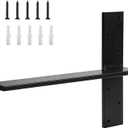 1 Pack Free Hanging T Shelf Bracket, Solid Heavy Duty Steel T Shelf Bracket with Screws, Floating Shelf Brackets, Granite Countertop Support Brackets,Powder Coated, DIY Projects (18 Inch)