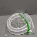 Duzzy 67 Inch Collapsible Shower Water Dam Shower Stopper Barrier and Retention System and Keeps Water Inside Threshold Dry and Wet Separation Suitable for Bathroom and Kitchen (White)