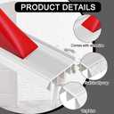 2 Pcs 3 Feet Vinyl Door Bottom with Self Adhesive Tape Adjustable Weatherstrip Under Door Bottom Seal with Drip Cap Fits Gaps from 1/4'' to 9/16'' for 1 3/4'' to 2'' Thick Doors (White)