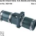 Hydro Master Plastic Sump Pump Check Valve with Stainless Steel Clamps 2 inch