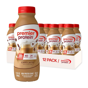 Premier Protein Shake, Café Latte, 30g Protein, No Added Sugar, 24 Vitamins & Minerals to Support Immune Health, 11.5 fl oz, 12 Pack, BB Jan 06, 2027