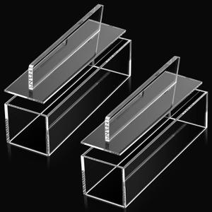 Zhehao 2 Pcs Acrylic Sushi Making Kit Musubi Maker Non Stick Musubi Mold Clear Onigiri Mold Rice Shaper for Home Luncheon Meat Press Hawaiian Sushi (7.68 x 2.17 x 1.97 Inch)