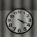 Wall Clock 16 Inch with Big Numbers Easy to Read, Modern Simple Battery Operated Analog Large Clock for Home Office Living Room Kitchen (Black)