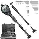 HDLNKAK Digital Dial Indicator Bore Gauge Set,LCD Digital Dial Indicator,6" Depth 0.7"-6"/0.0005" Measuring Range,Wide Selection of Anvils(23PCS), Applications in Engines Cylinder Measurement (Black)