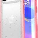 SPORTLINK for iPhone Air Case, IP68 Waterproof Military Protective Full Body Heavy Duty Shockproof 360 Sealed Dustproof with Camera Screen Protector Phone Cover for iPhone Air 6.5" Pink