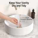 KES Round Vessel Sink, Bowl Sinks for Bathrooms 16 Inch Sink Bowl Above Counter Small Circular White Ceramic Vessel Sink Countertop for Cabinet Lavatory Vanity, BVS121