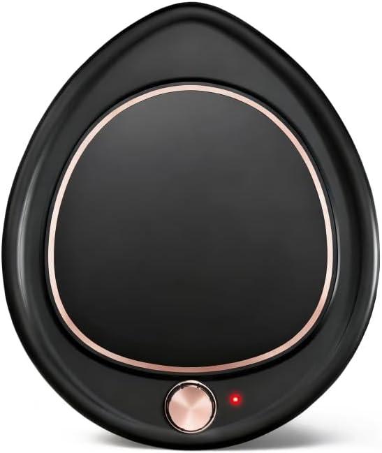 Coffee Mug Warmer - Large Candle Warmer Plate, 2-Temp Setting (131 & 113) & Fast Heating, Elegant Desk Warmer for Coffee/Tea/Milk/Candle, Ideal Office Home Gift (Black)