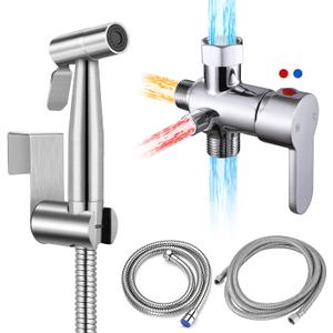 Bidet Sprayer Set with Mixing Valve, Warm & Cold Water