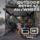 Gazelle® Tents G4 Deluxe Gazebo, Easy Pop-Up Hub Screen Tent, Durable, TriTech Mesh, Waterproof, UV Resistant, 4-Person, Agave Green, 78" x 86" x 89.5", GG400AG
