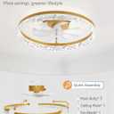 LEDIARY 20" Modern Ceiling Fans with Lights and Remote, Dimmable Low Profile Ceiling Fan, Flush Mount Fan, Stepless Color Temperature Change and 6 Speeds - Gold