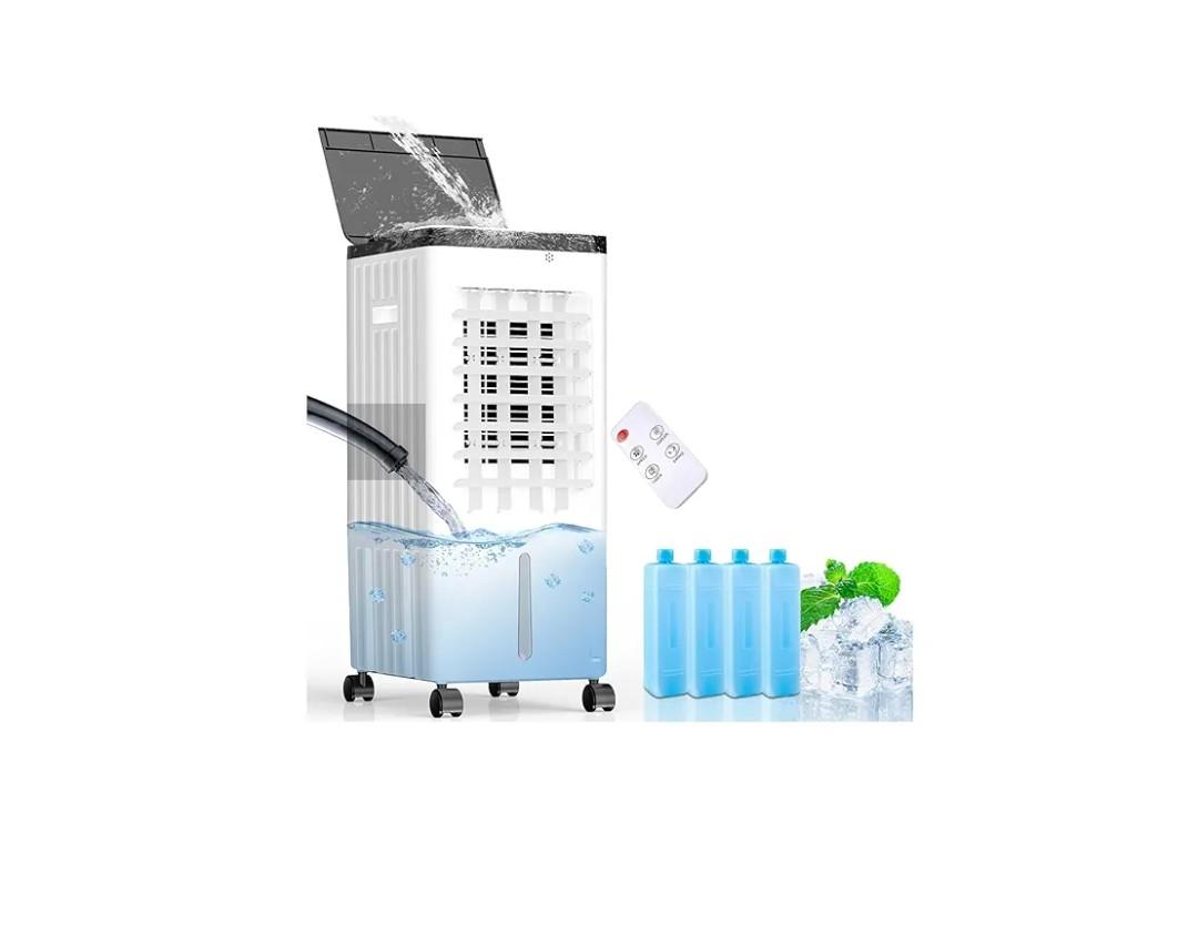 Portable Air Conditioners,3-in-1 Cooler, Room Air Conditioners, Cooling Up to 20H, Swamp Cooler with 4 Ice Pack, Ac Unit with Timer, 3 Speeds, Portable AC for Room Indoor bedroom