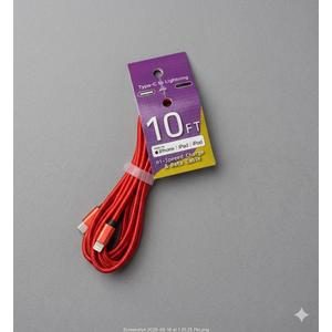 Speed Charge 10 ft , Type C to Lightning, Red