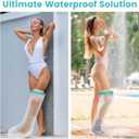 Cast Covers for Shower Leg, Waterproof Cast Cover for Showering, Cast Protector for Shower Leg Adult, Shower Boots for Foot after Surgery, Knee, Ankle, Foot (Diameter - 9.8") Extra Large (Blue)