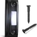 Dreyoo Metal Doorbell Push Button, Heavy Duty Metal Door Bell Wired Button LED Lighted Wall Mounted Door Bell Push Buttons for Home Universal Garage Opener Switch Property in Copyright(Black), 1 Pack