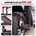 Sakerplus Heavy Duty Folding Tire Step,Non-Slip Wheel Step for Truck SUV RV, Adjustable Tire Mounted Step for Roof Access, Car Washing, Loading Gear & Temporary Vehicle Maintenance (Black)