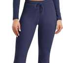 YEOREO Two Piece Sets for Women Long Sleeve Tops Lounge Set Drawstring Wide Leg Pants Ava Matching (Blue, M)