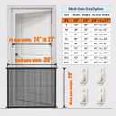 2-Pack Dog Gate for Stairs Pet Gates for The House: Dog Gate Indoor Dogs Screen Mesh Gate for Doorways Stairways 29 inches Tall, 30 inch Wide Fits 2427'' Openi