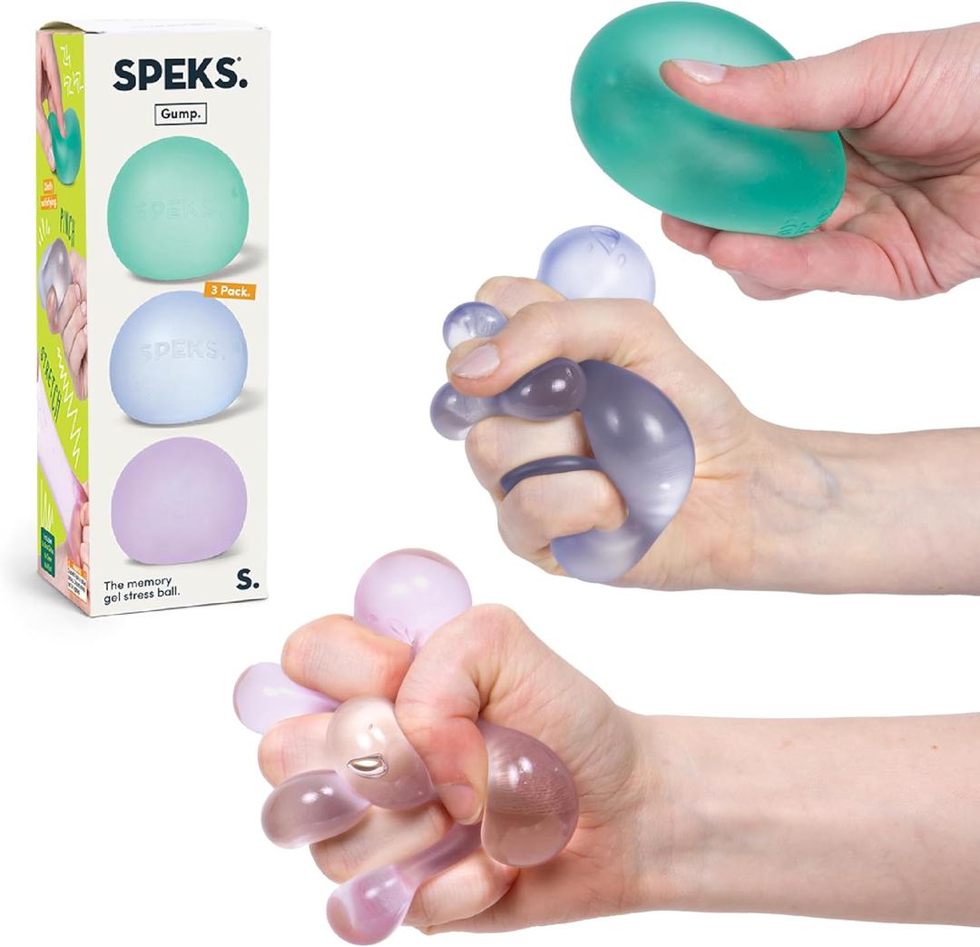 Speks Gump Squishy Stress Balls, Silent Sensory Tool for Stress Relief, Small