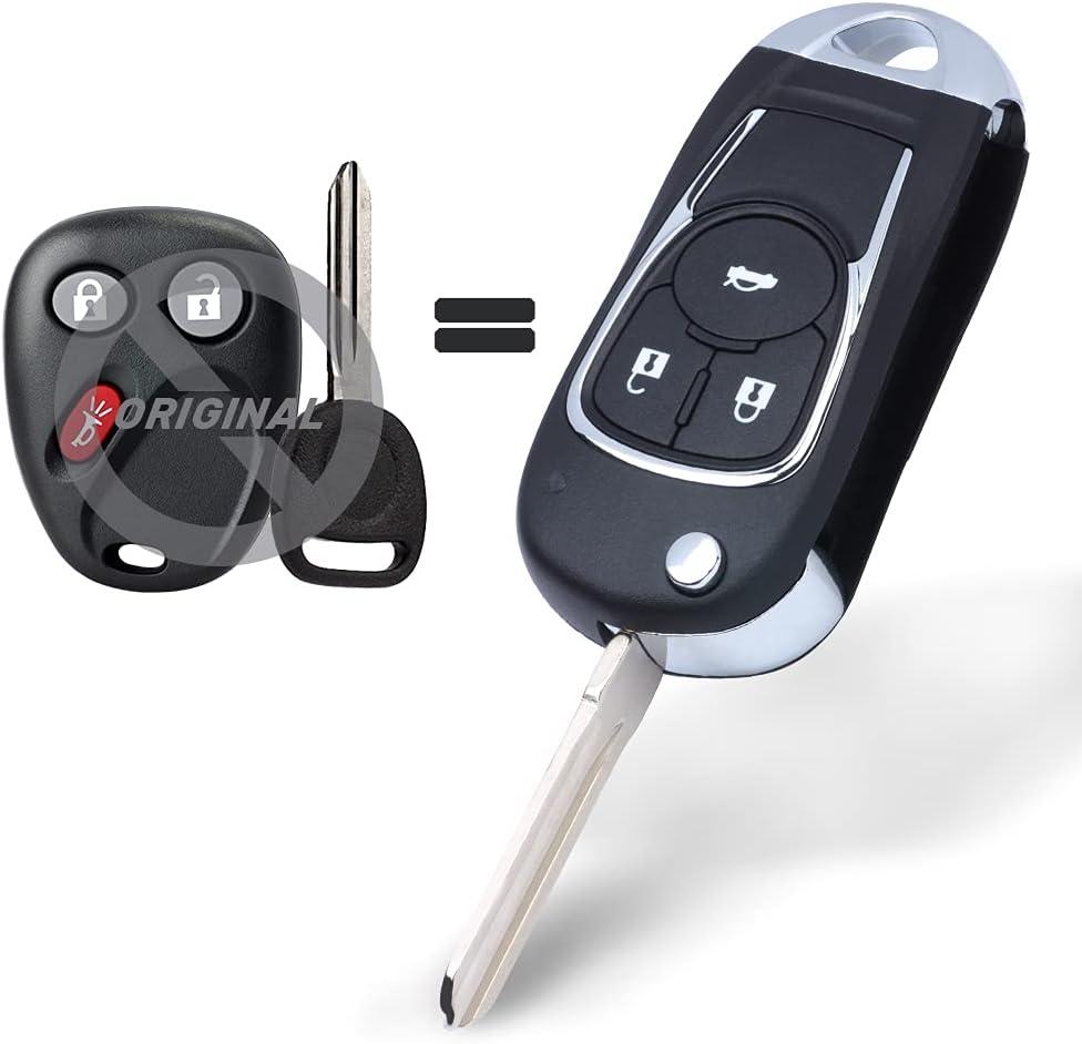 Upgraded Car Key Fob Keyless Entry Remote for Chevy Tahoe Silverado Suburban Avalanche Equinox SSR/GMC Sierra Yukon/Cadillac Escalade/Hummer H2/Pontiac Torrent/Saturn Vue 2003-2006 FCC LHJ011