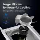 KIWIHOME Cooling Fan for PS5 Accessories, Upgraded Quiet Cooler Fan with Auto Speed, Controller USB3.0 Port & LED for PS5 2020 Only, Not for PlayStation 5 Slim/Pro, White