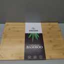 Kikcoin 2014 Bamboo Cutting Boards for Kitchen, Wooden Healthy Cutting Boards for Charcuterie, Vegetables, Cheese, Bread, Chopping Boards with Deep Juice Groove and Handle, Natural, Size: 20"L x 14"W