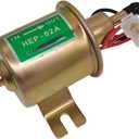 HEP-02A 12V Electric Fuel Pump Metal Solid Petrol 12 Volts Replacement For Motorcycle Carburetor ATV Trucks Boats For Gasoline or Diesel Engine HEP02A Low Pressure Gas Diesel Fuel Pump 2.5-4psi