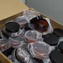 200 Pcs 4 oz Empty Bulk Plastic Container Jars with Lid Leak Proof Round Plastic Jars Small Cosmetic Travel Containers for Storage Makeup Creams Lotion Ointments, Amber