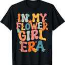 in My Flower Girl Era Retro Groovy Flower Girl Funny Cute T-Shirt Size S