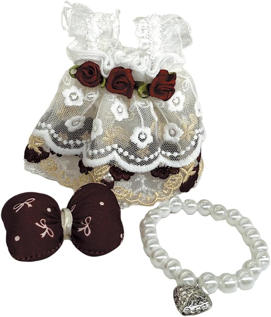 17cm Doll Clothes Set & Outfit Set for 17cm Dolls - Premium Fashion Dresses with Accessories, Luxury Chic Doll Clothing & Style Bundle Princess Pink