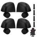 Heavy Duty Caster Wheels with Caster Foot Kit for Shop Vac Vacuum A & B Cleaner, Part Number 8568000 8568009 8568010 8568011 Smooth Movement and Stability