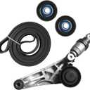 4627038AA-KIT Drive Belt Idler Pulley Tensioner Kit Replacement for Jeep Wrangler JK Unlimited 3.6L 2012-2018, 4627038AA